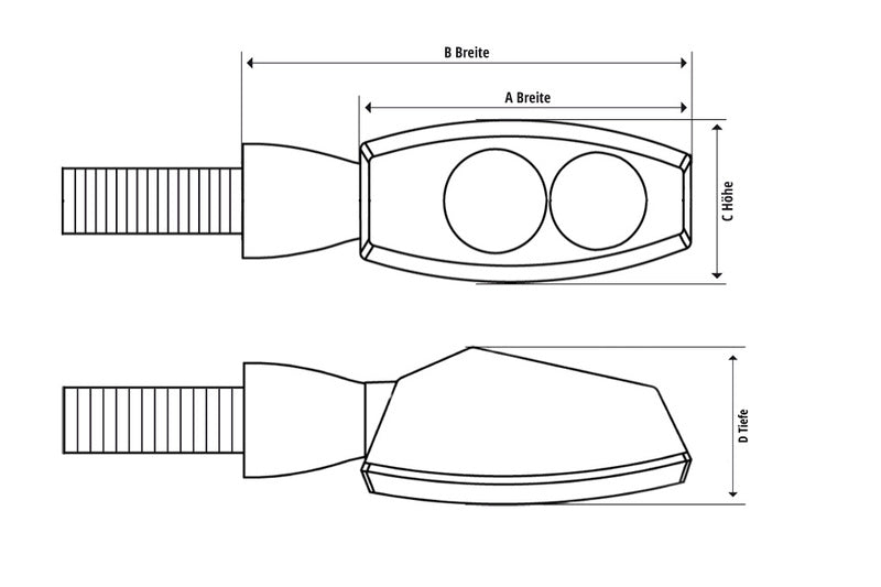 Highsider Pen Head egyetlen LED-es jelző, színezett üveg 203-280