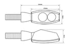 Highsider Pen Head egyetlen LED-es jelző, színezett üveg 203-280