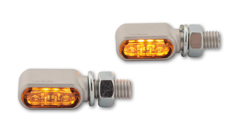 Highsider CNC LED-mutatók Little Bronx, ezüst, színezett üveg, E-jóváhagyott, (pár) 204-2861