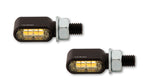 Highsider CNC 2in1 LED Indicator/Position Light Little Bronx, Black, Tinted, E-Approved, (PAIR) 204-2870