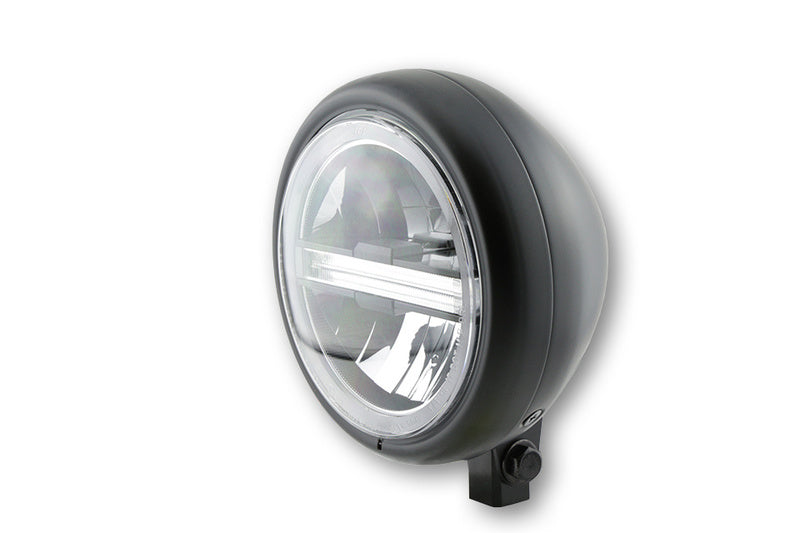 HighSider 5 3/4 "LED fényszóró Pecos Type6 TFL, Black Matt 223-221