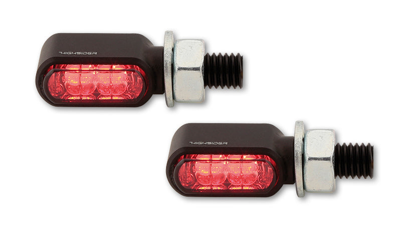 Highsider CNC LED 3in1 Tail, Brake Light, Indicator Little Bronx, Black, Tinted. 254-2860