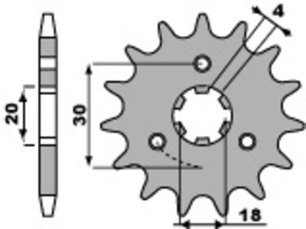 PBR acél szabványos elülső láncszalon 2056 - 520 2056 11 18NC