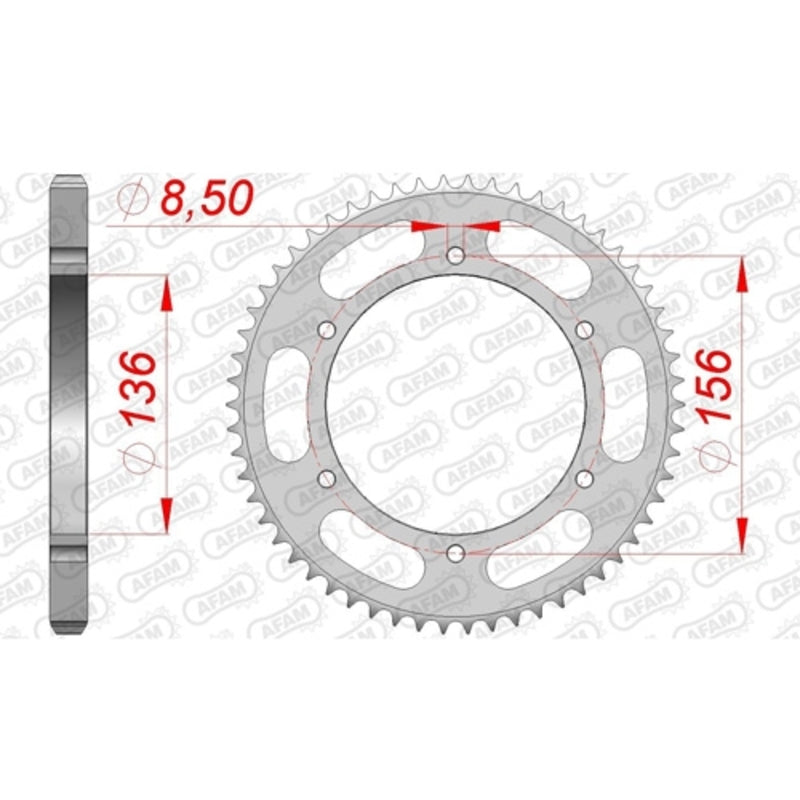 AFAM Steel Standard Rear Sprock 53104