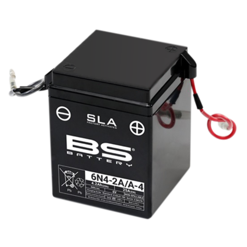 BS BATTERY SLA BATTERY MAINTENANCE FREE FACTORY ACTIVATED-6N4-2A/A-4