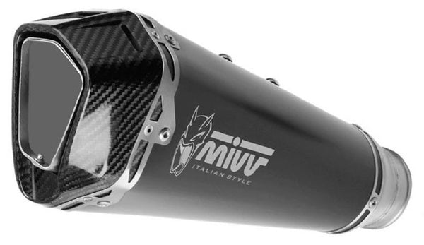 MIVV DELTA RACE Universal Muffler fekete szatén nélküli acél / szén - Jobb oldal 00.73.KU.M.SDRB