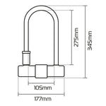 Oxford Magnum U -Black zárójel - 170x315mm LK224