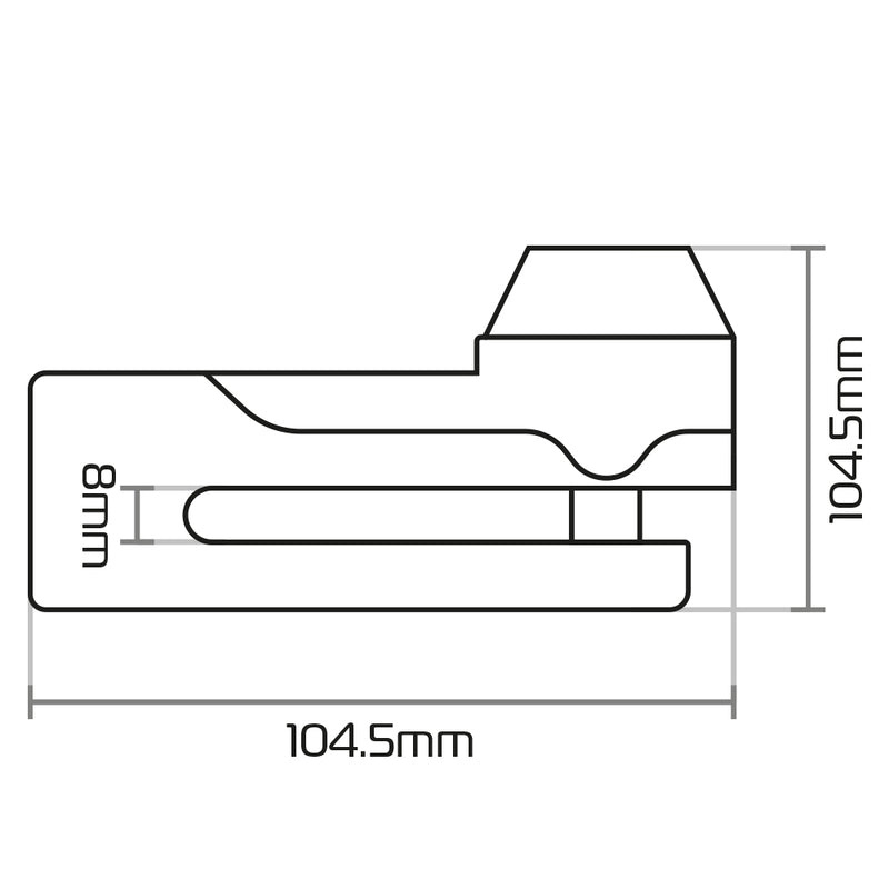 Oxford Titan Ø10mm PIN -es tárcsa zár - Fekete LK485