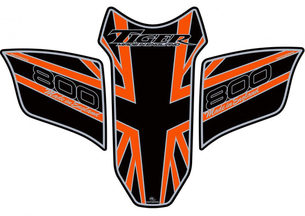 Tank Protection 2010-16 Tiger 800 fekete/narancs