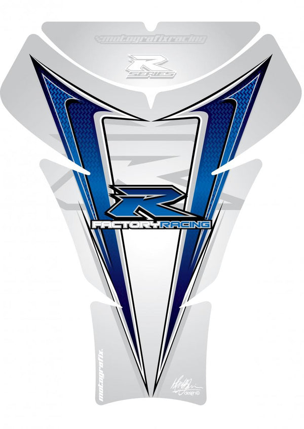 Tank Protection 05-08 GSXR 1000/06-15 GSXR 600 750 Silver/White