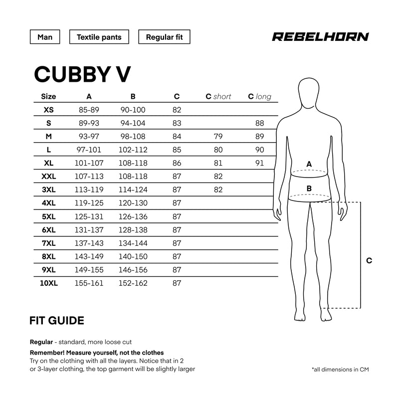 Rebelhorn textil MC-nadrág Cubby v szürke