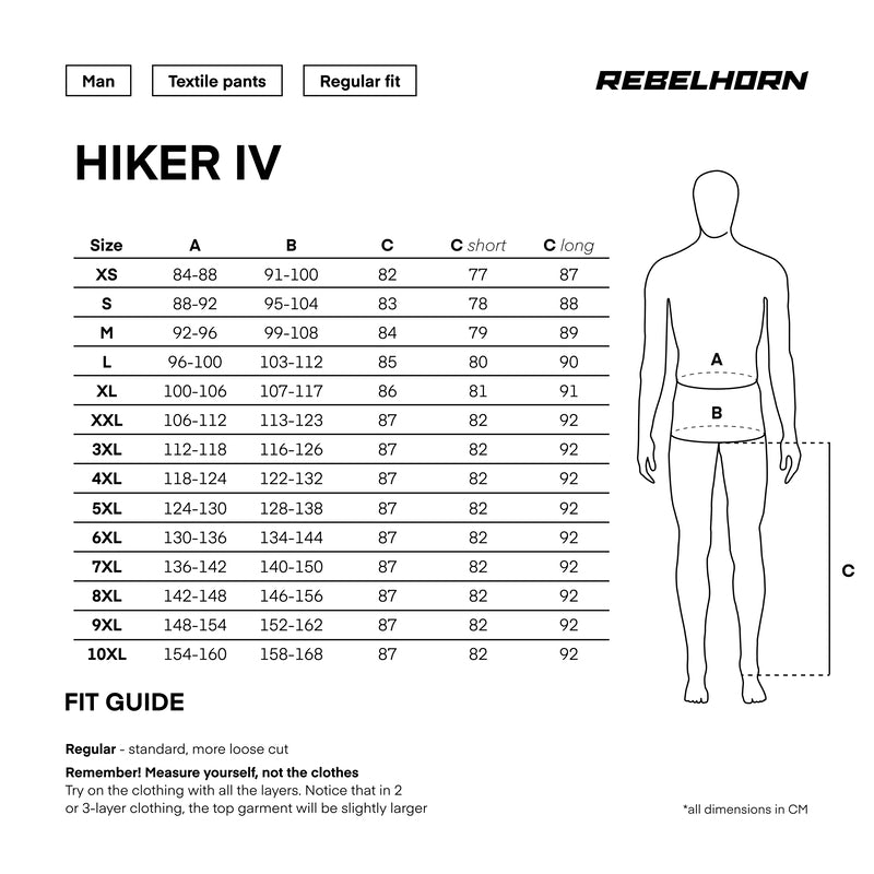 Rebelhorn textil MC-nadrág túrázó IV fekete