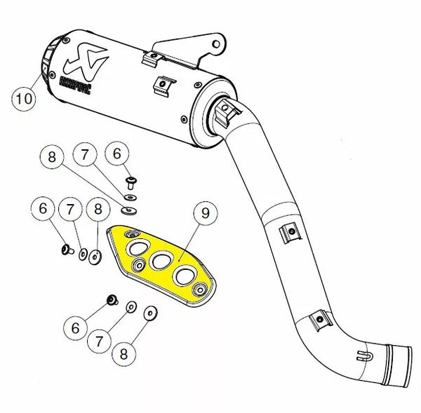 Akrapovic Heat Pajzs rozsdamentes acél XS P-HSY7R3