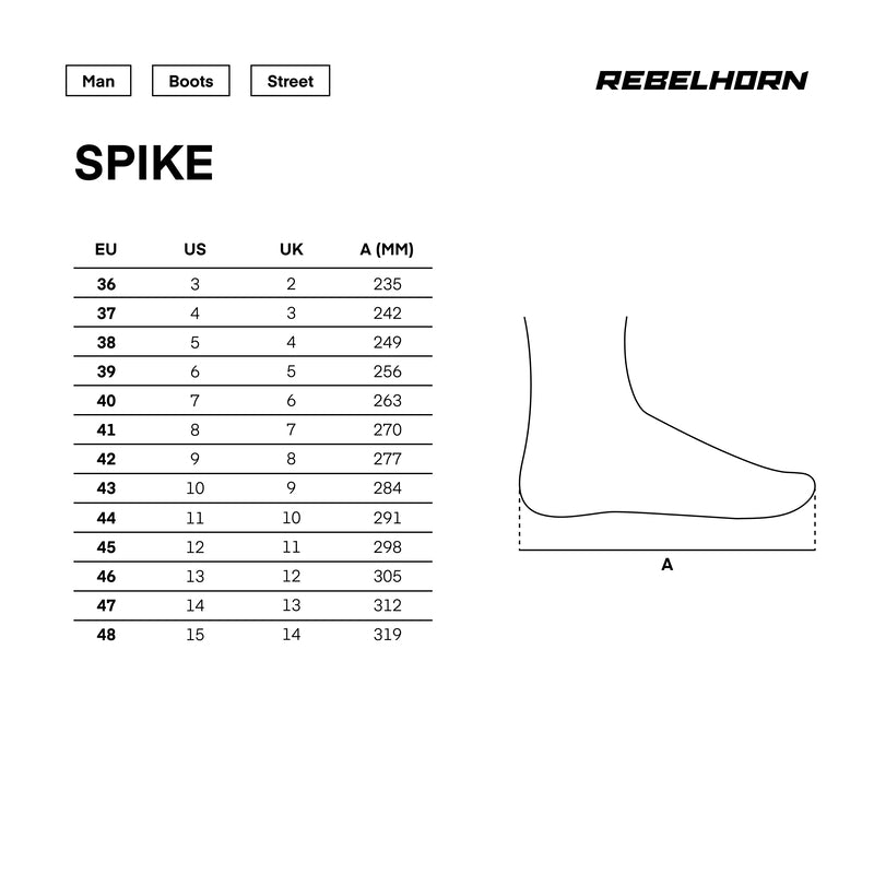 Rebelhorn unisex mc-cipők tüskék fekete