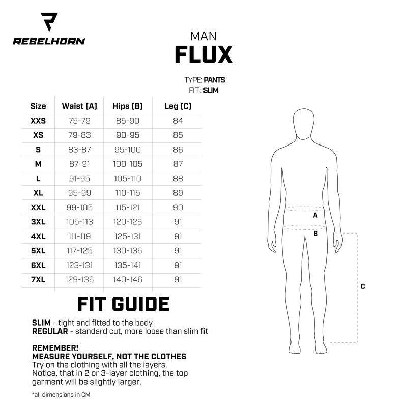 Rebelhorn textil MC-nadrág fluxus fekete