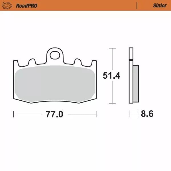 Moto-Master Brake Pad Sinter Front 406201