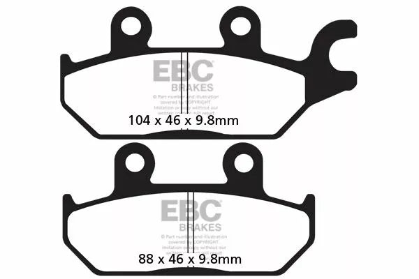 EBC BRAKE PAD CARBON TT DIRT FA642TT
