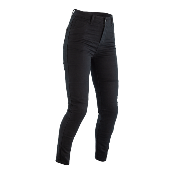 RST JEGGING CE Reinforced Ladies Textile Jean - Black Twill Size L Short Leg 102624BLK -14