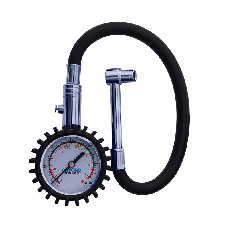 Oxford Pro Analogue Tyre Pressure Gauge - 0-60PSI OX750