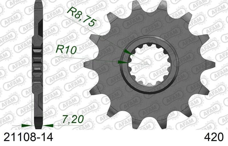 AFAM Steel Standard Front Sprock 21108420