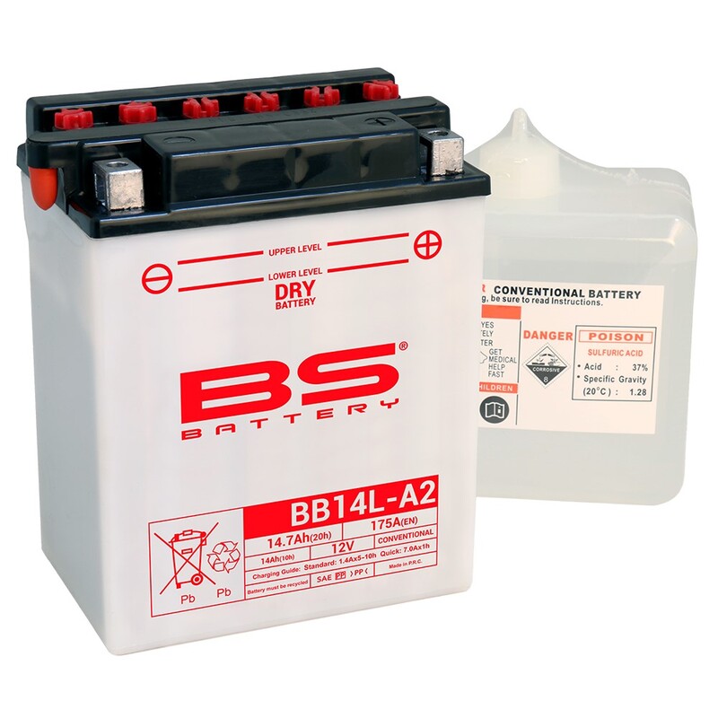 BS Battery Battery High Performance With Acid Pack - BB14L -A2