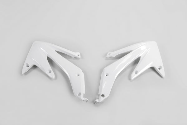 Az UFO radiátor lefedi a fehér Honda CRF450R HO03655#041 -et