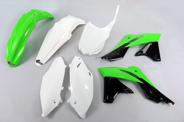 UFO Plastic Kit Oem Color (14-15) Green/White/Black Kawasaki KX-F250 Kakit221@999