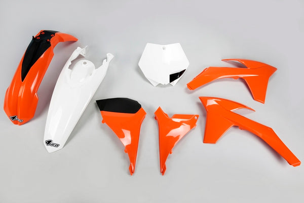 Ufo plastic kit oem color orange/blanc ktm ktkit510@999