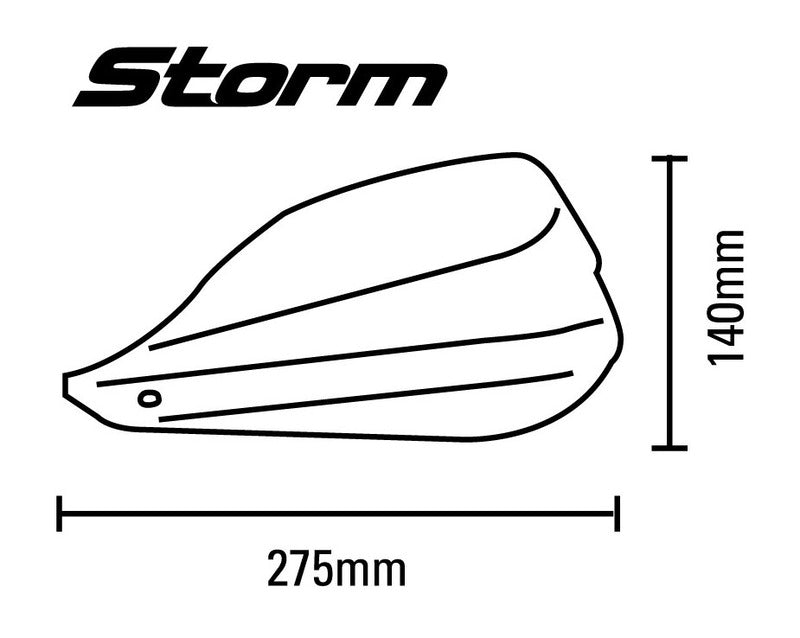 Barkbusters Storm Hanguads beállított egypontos bilincs-tartó Ø25.4 mm fekete STM-002-01-BK