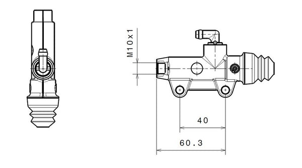 Brembo hátsó fékhenger Ø13 mm - fekete - 910.a903.90