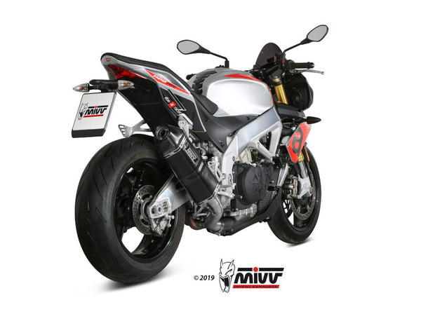 MIVV Speed ​​Edge Slip -on acél fekete/Carbone - Aprilia Tuono V4 1100 A.012.LRB