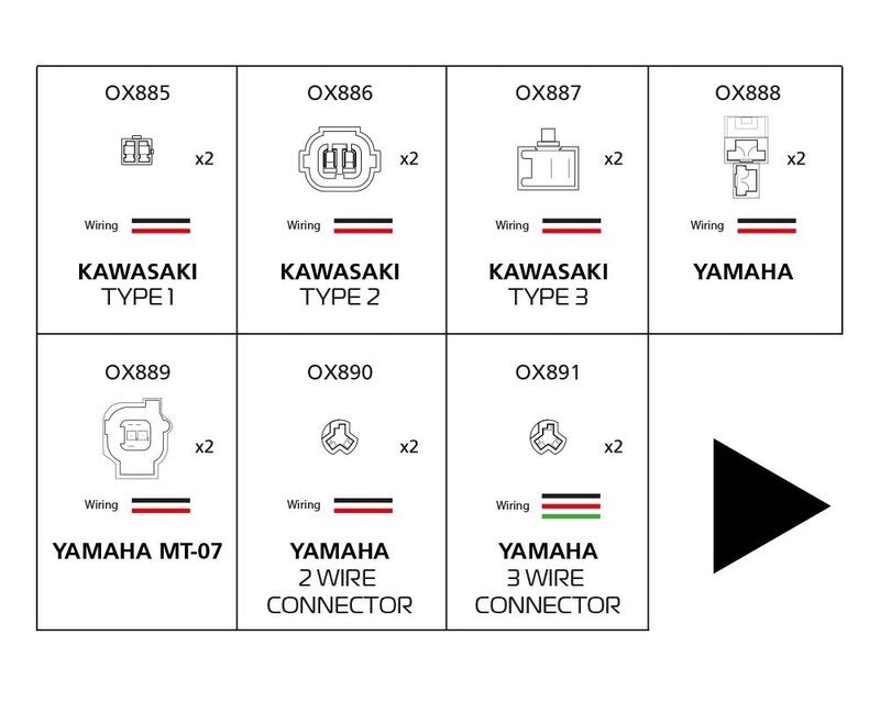 Oxford jelző adapter kábel - Yamaha 2 vezetékcsatlakozó Ox890