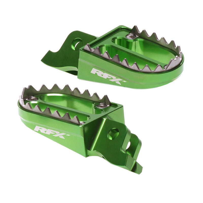 RFX Pro Series 2 Series Footrys (Green) - Kawasaki KXF250/450