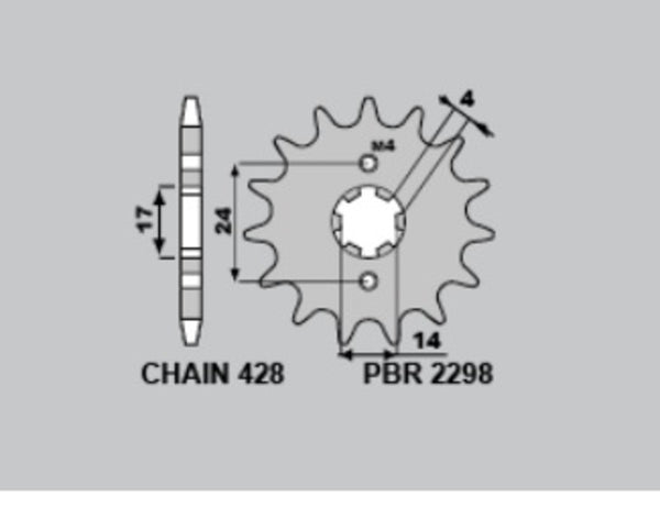 PBR acél szabványos első láncszem 2298 - 428 2298 12 18NC
