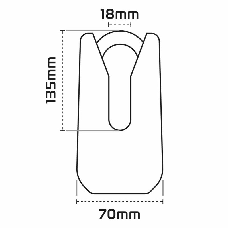 Oxford Monster Disc Lock - Black of32 m