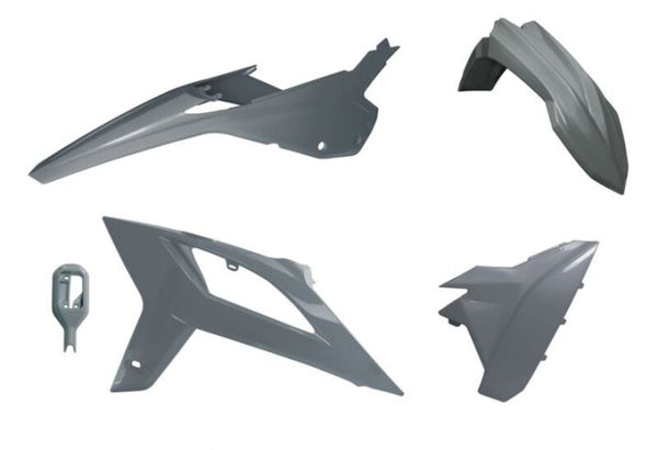 Racetech műanyag készlet 4 alkatrész-replica szürke béta-tól (R-Kitbet-GR0-520)