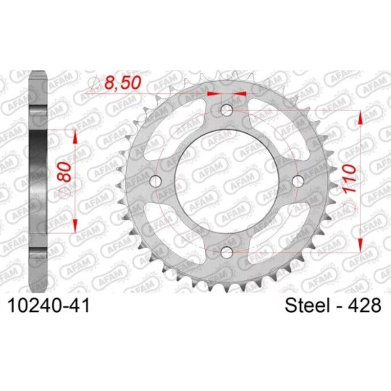 AFAM standard acél hátsó spropet 10240 - 428