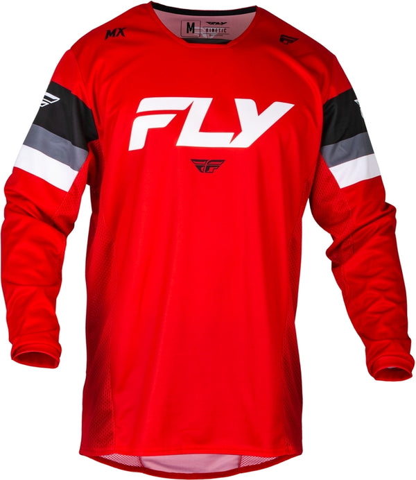 Fly Racing Kinetic Prix Jersey - piros/szürke/fehér 377-422s