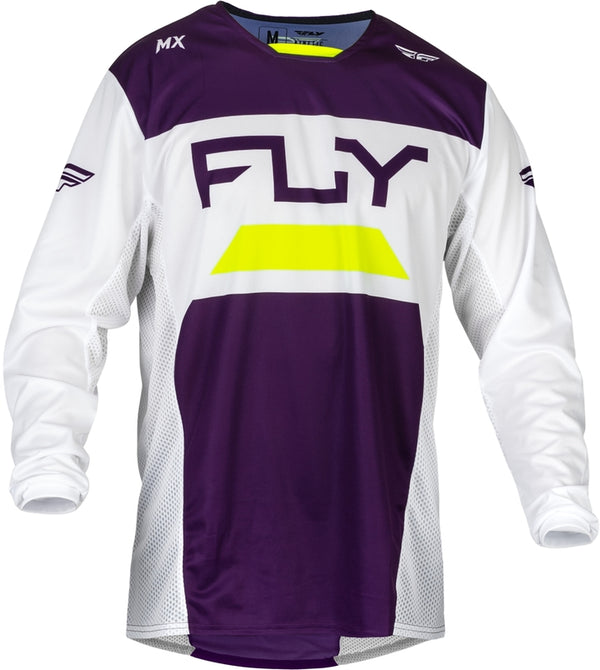 Fly Racing Kinetic Reload Jersey-mély lila/fehér/hi-vis 377-521x