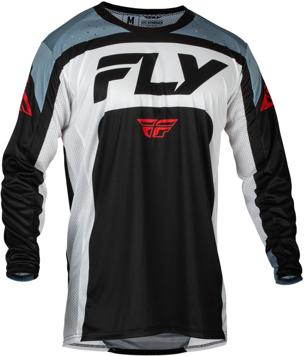 Fly Racing Lite Jersey - fekete/fehér/farmer szürke 377-720m