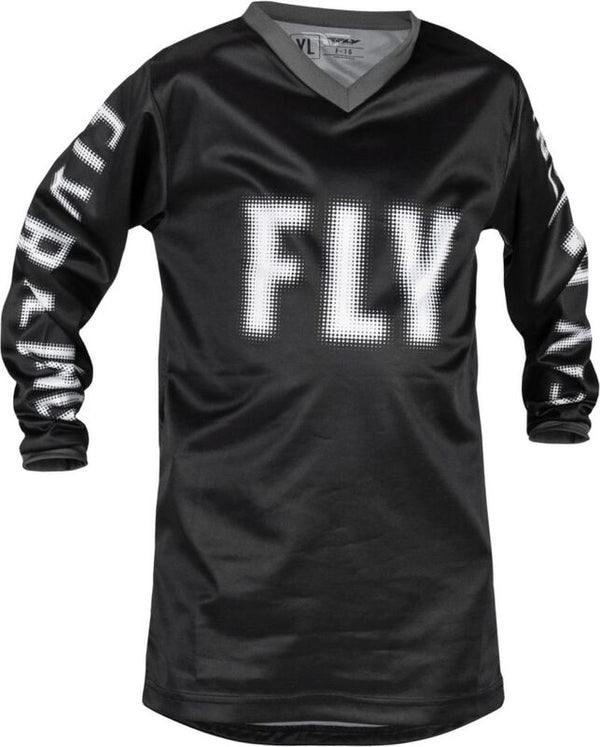 Fly Racing F-16 Youth Jersey-Black/White 376-2222yxs