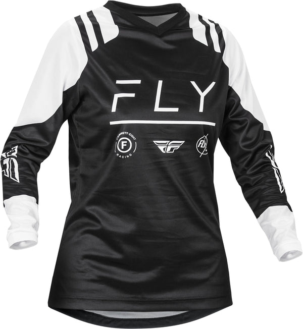 Fly Racing F-16 Woman Jersey-Black/White 377-822X