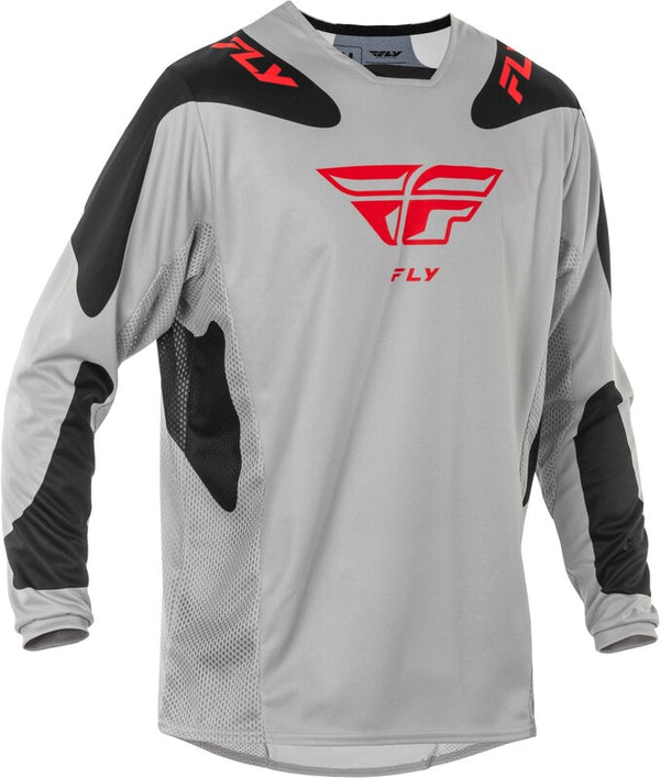 Fly Racing Kinetic Sym Jersey - világosszürke/piros/fekete 378-420s