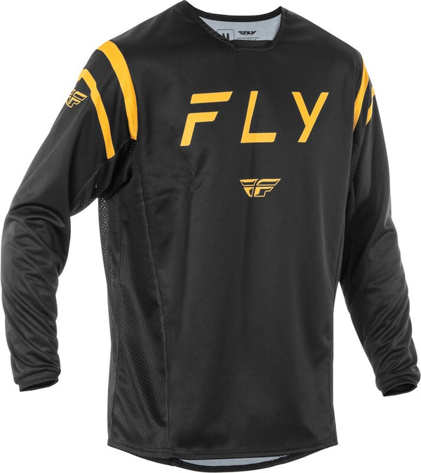 Fly Racing Kinetic Center Jersey - fekete/arany 378-520m