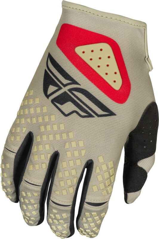 Fly Racing Kinetic Sym Gloves - Light Gray/Red/Black 378-4102x