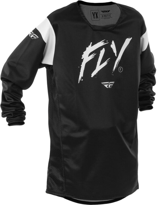 Fly Racing Kinetic Stoke Youth Jersey - fekete/fehér 378-525ys