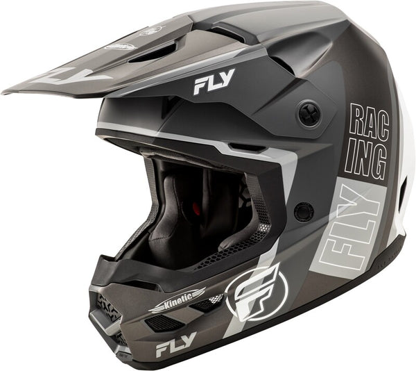 Fly Racing Kinetic Rally Helmet - Matte Gray/Black/White 73-8662x