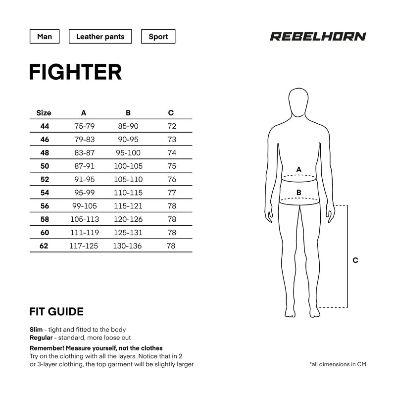 Rebelhorn Mc-Leather Pants harcos fekete