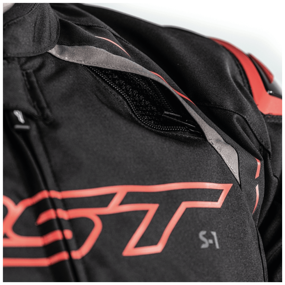 RST textil MC-Jacket S-1 fekete /piros