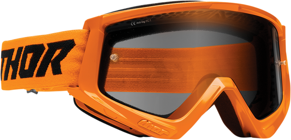 Thor Goggles Combat Sand Racer Orange med orange ram och justerbart band för optimal passform. Perfekt för motocross och sandracing.